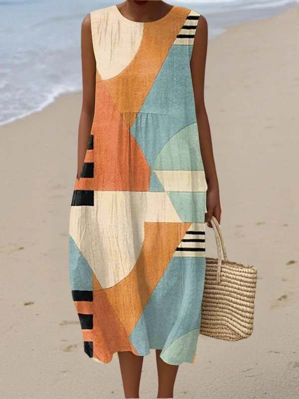 Ivana™ | Robe midi géométrique