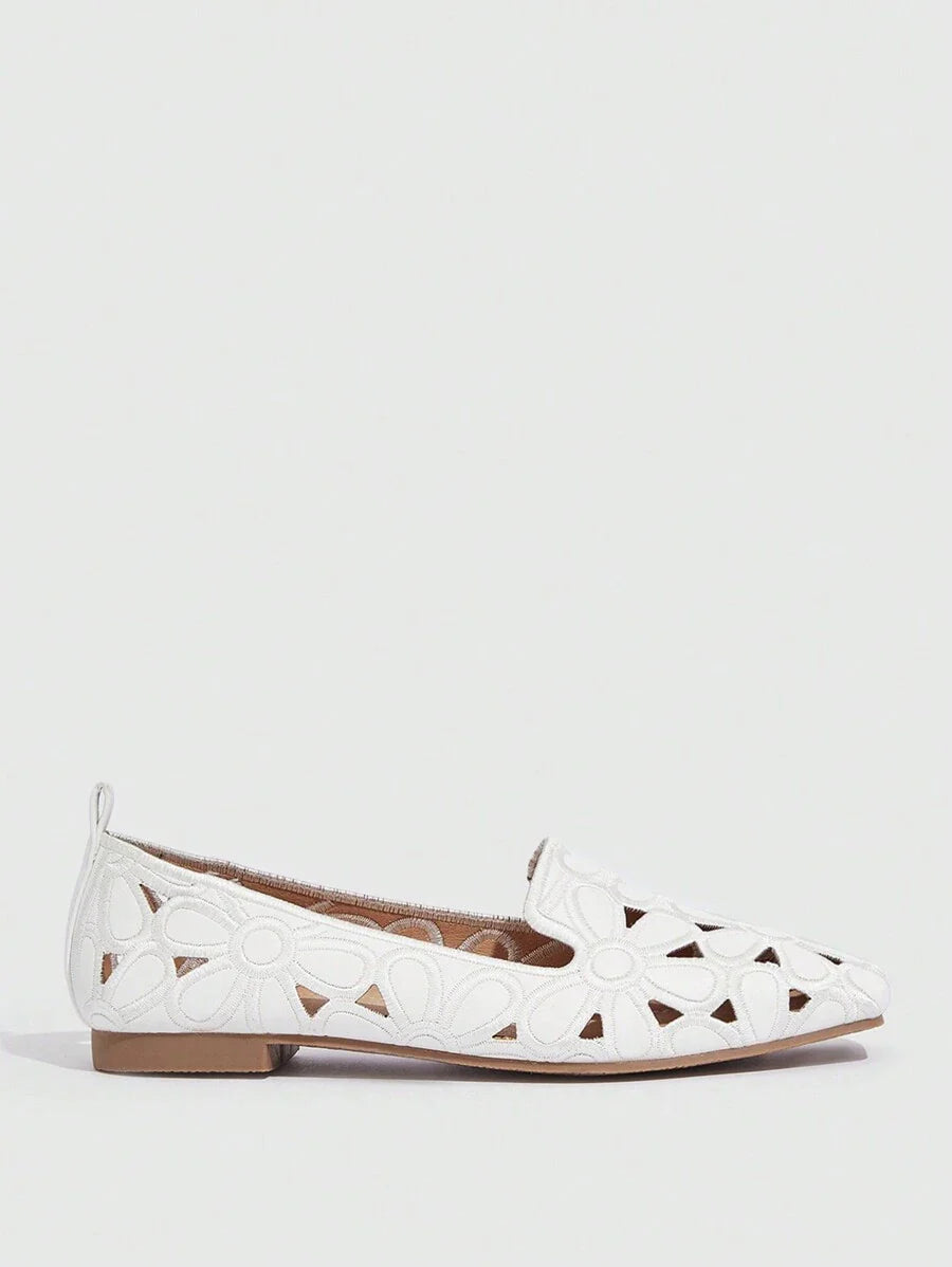 Rosace | Ballerines Orthopédiques Ajourées Motif Floral