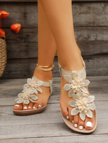 Floréa | Sandales Orthopédiques Fleurs Appliquées