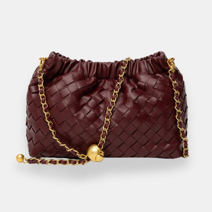 Ulvérine | Sac boulette tressé doré
