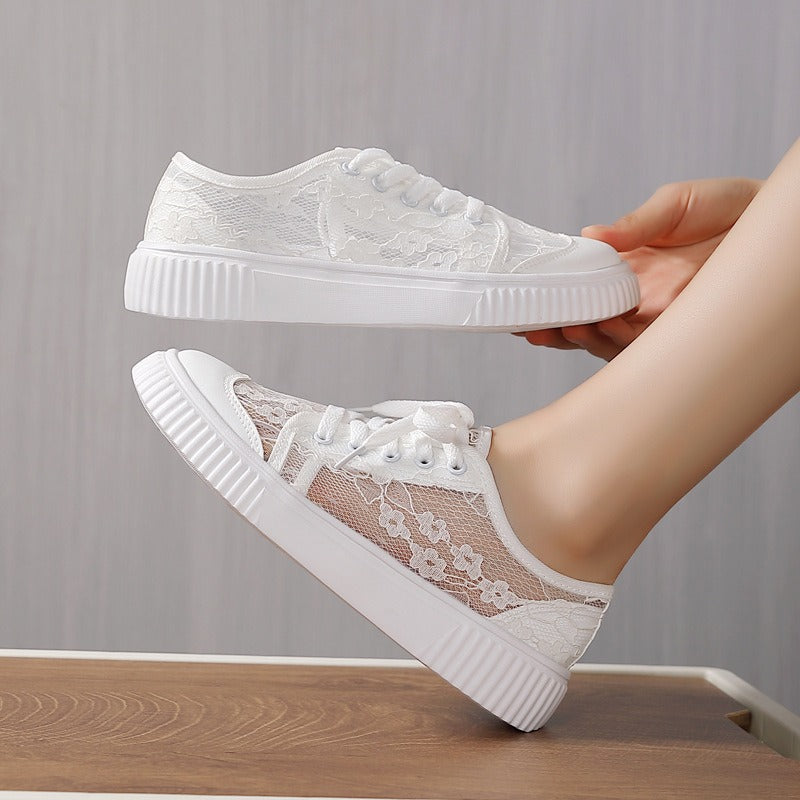 Flore | Baskets en Dentelle à Lacets
