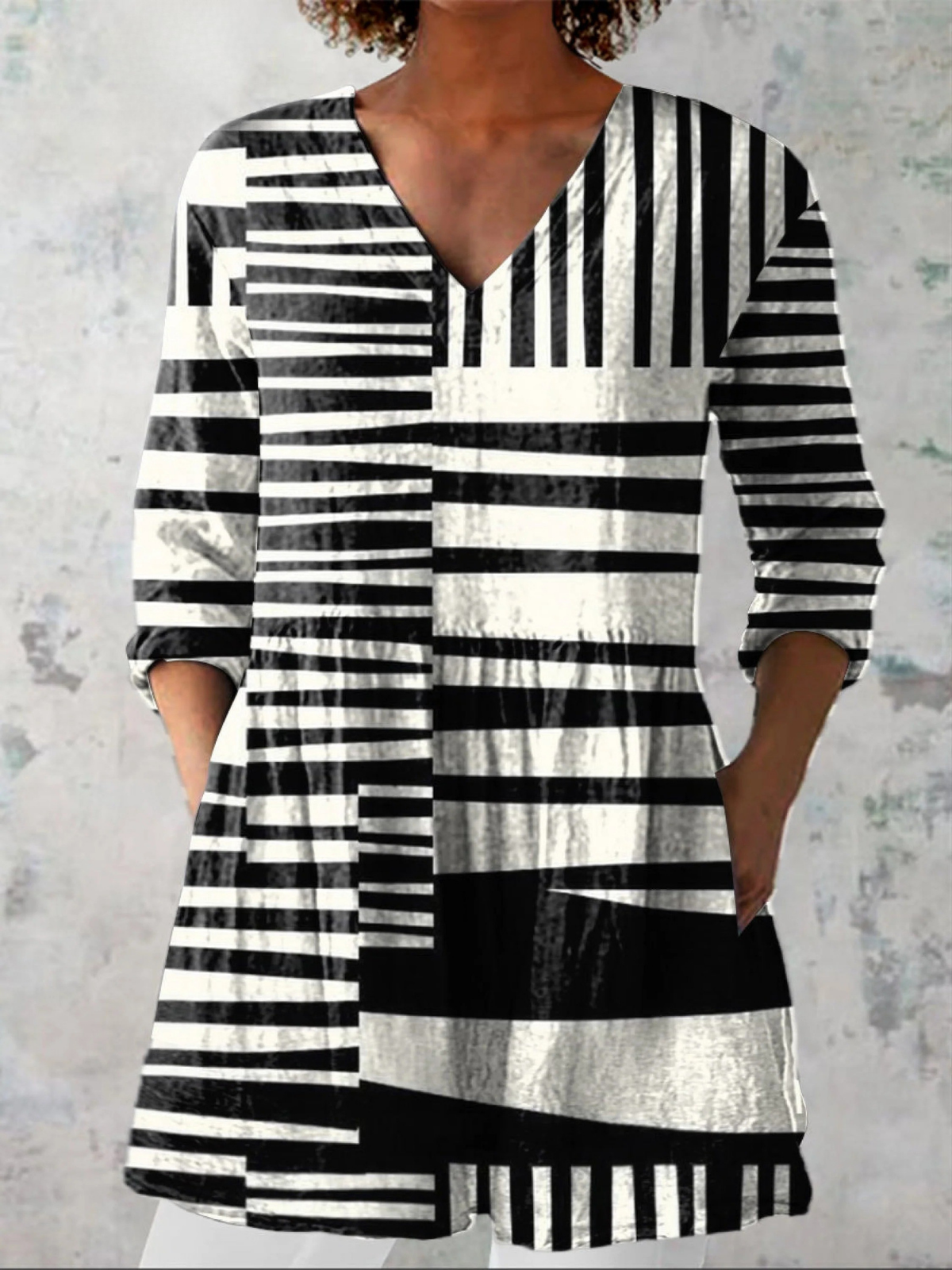 Sophie | Longue blouse à col en V