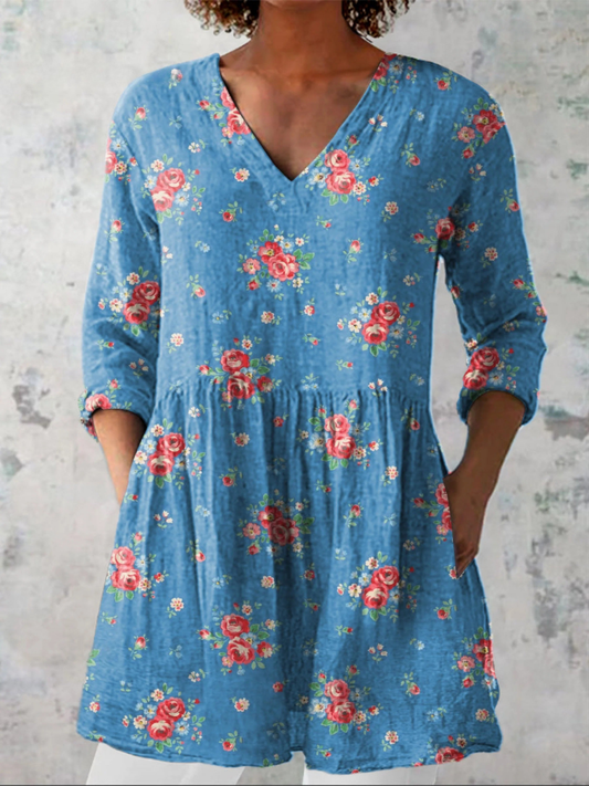Melanie | Blouse longue col en V