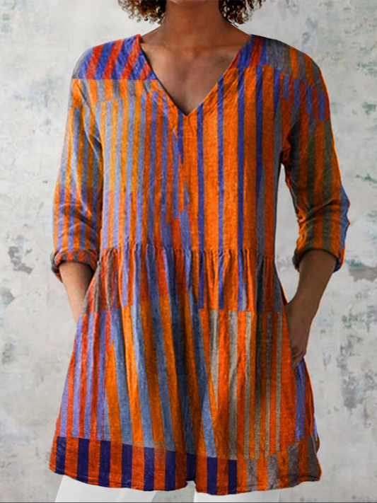 Nadia | Longue blouse col V