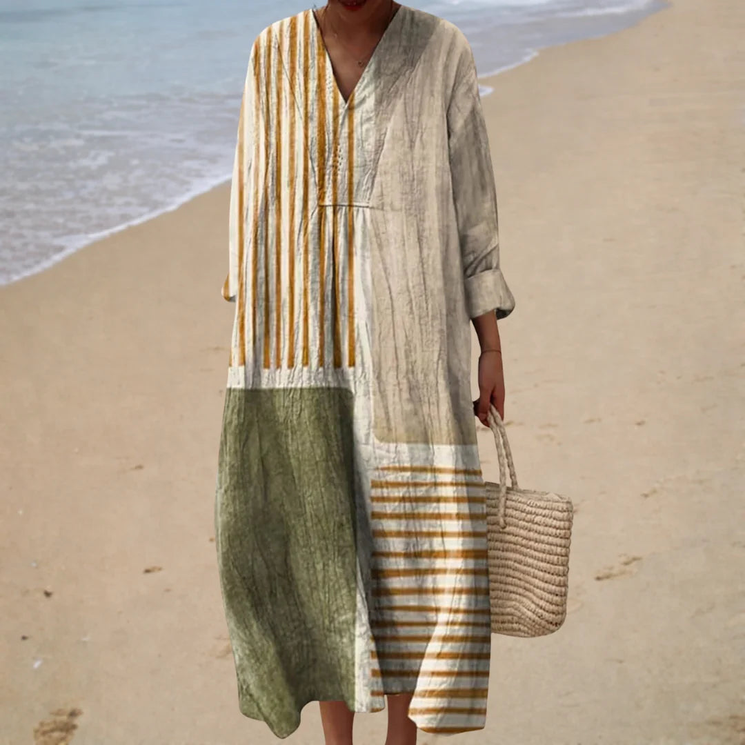 Jana™ | Robe midi colorblock