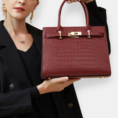 Wilvoise | Sac cabas structuré à motif croco