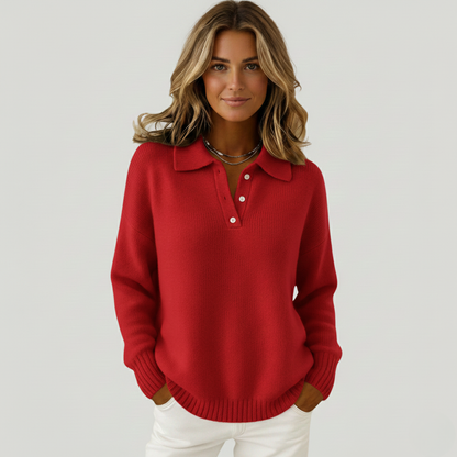 Clémentine | Pull doux avec col