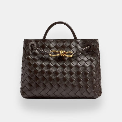 Vérvaine | Sac tressé nœud doré