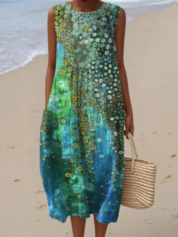 Zora™ | Robe midi à motif récif