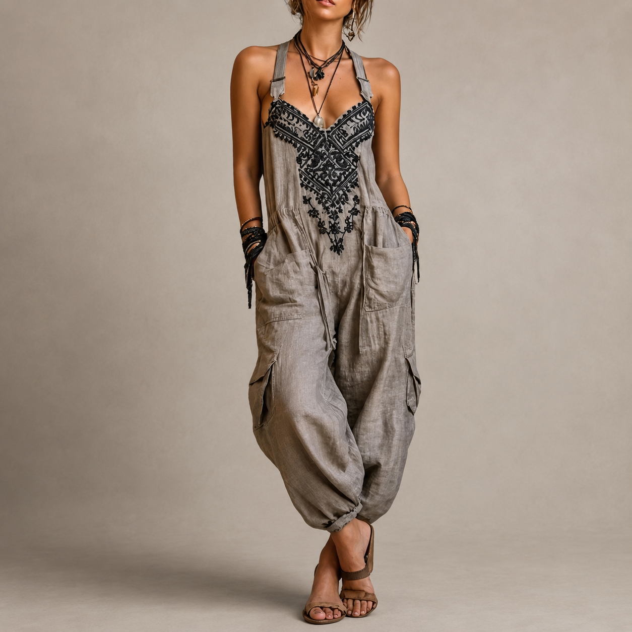 Astrid | Combinaison bohème brodée