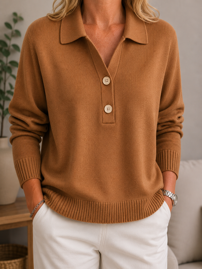 Milena | Elegantní svetr s knoflíky