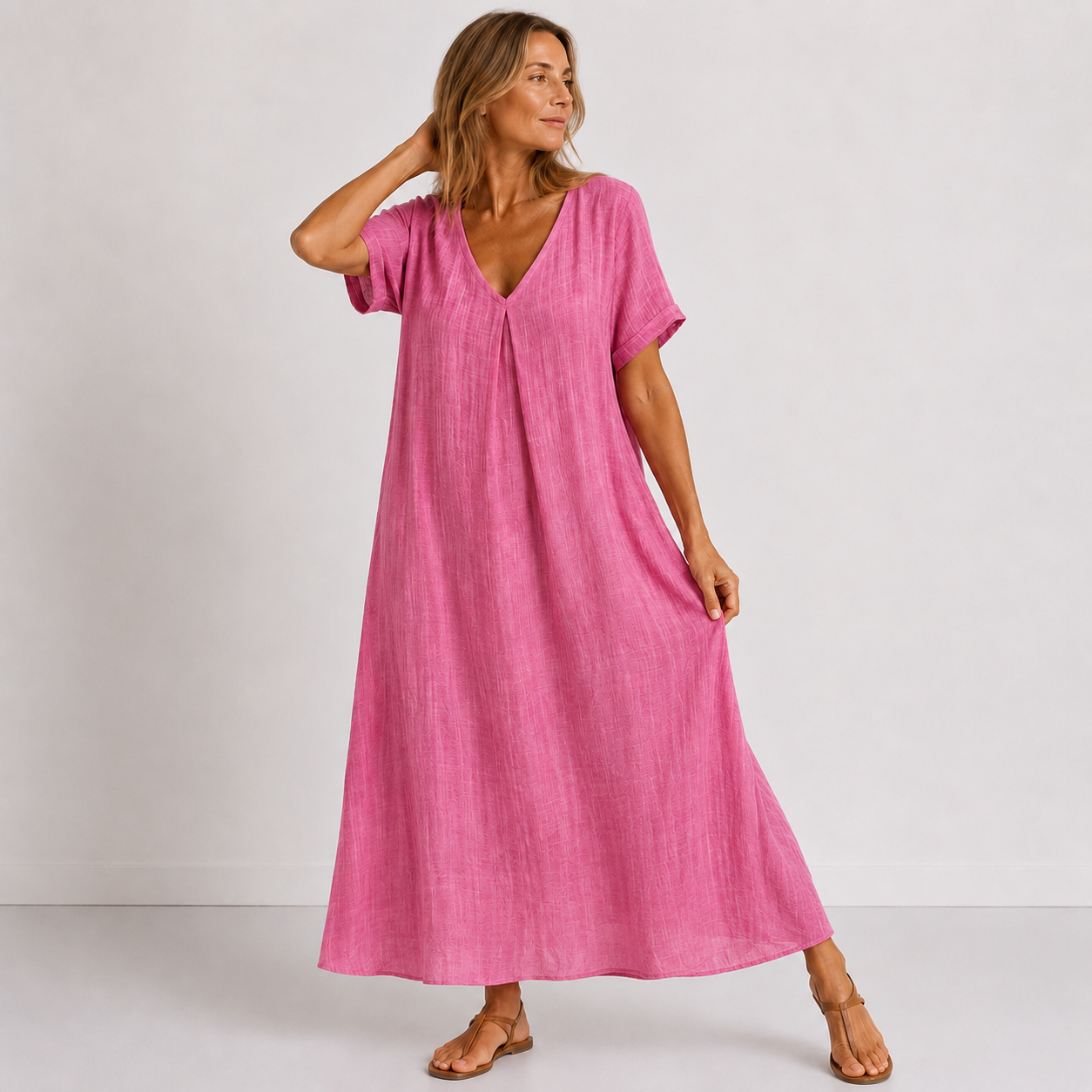 Violette | Robe longue fluide