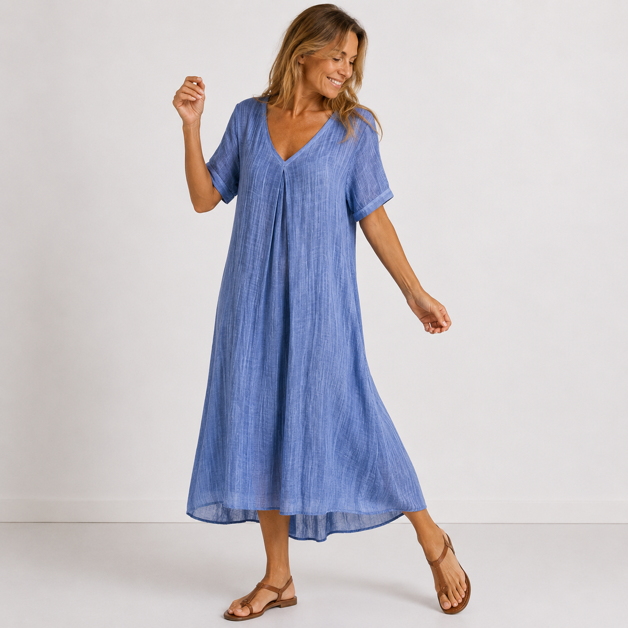 Violette | Robe longue fluide