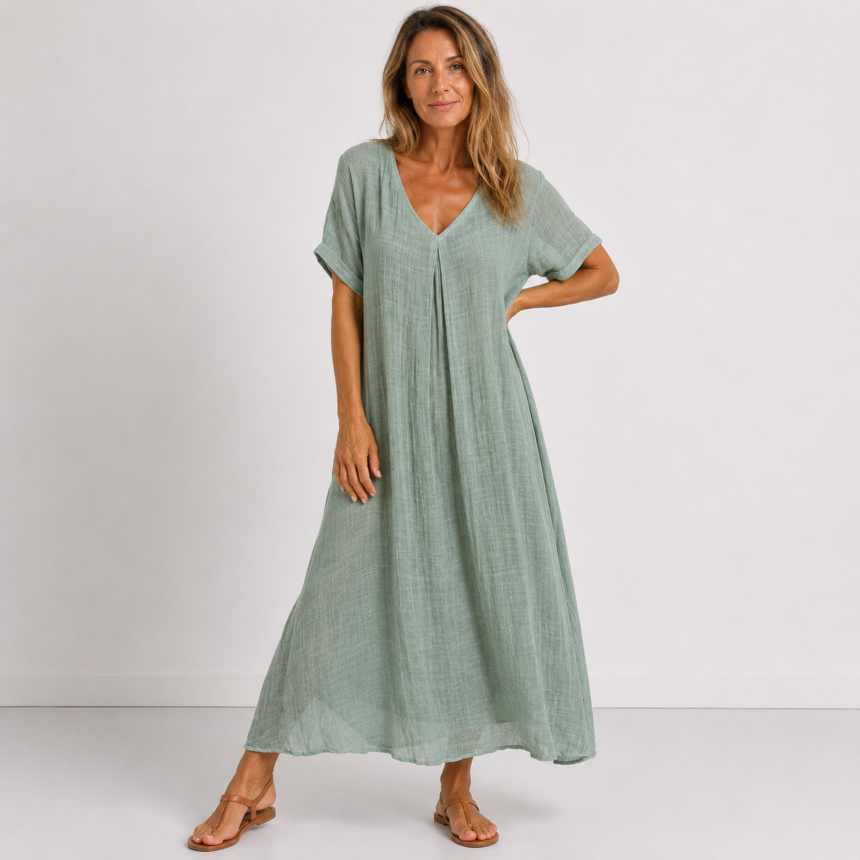 Violette | Robe longue fluide