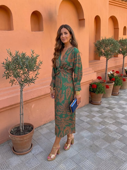 Robe midi imprimee