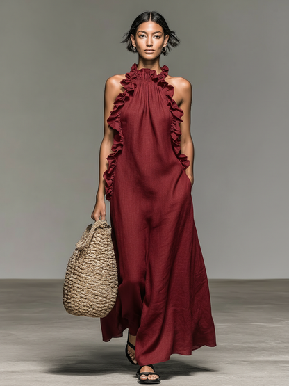 Bára | Robe longue avec poches