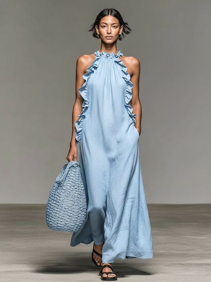 Bára | Robe longue avec poches