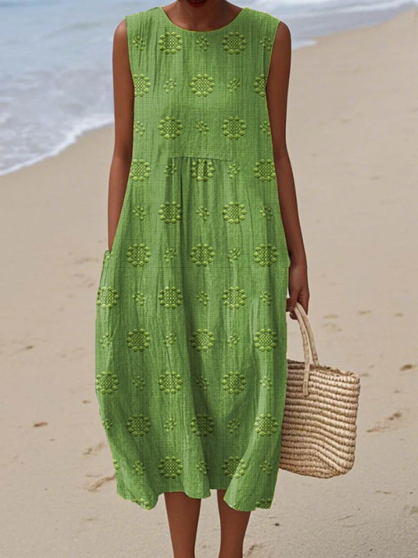Sára™ | Robe midi à motifs