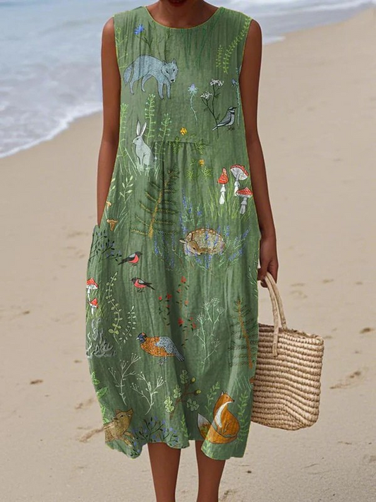 Naďa™ | Robe midi à motif forêt